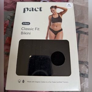 Pact Black Organic Cotton Bikini Set